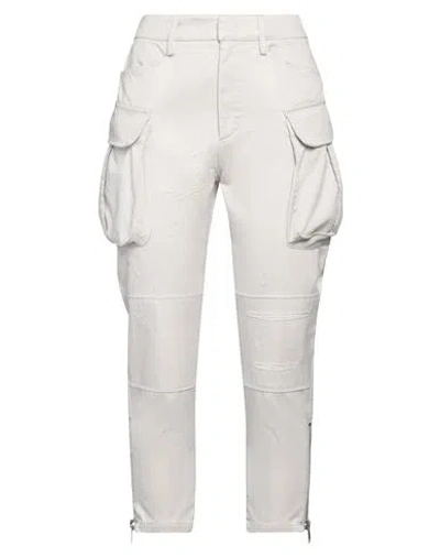 Dondup Woman Pants Light Grey Size 27 Cotton In Grey