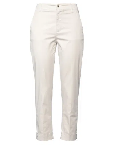 Dondup Woman Pants Light Grey Size 28 Cotton, Elastane