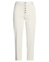 Dondup Woman Pants Light Grey Size 29 Cotton, Elastomultiester, Elastane In White