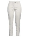 Dondup Woman Pants Light Grey Size 30 Cotton, Elastane