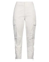 Dondup Woman Pants Light Grey Size 30 Cotton, Elastane In Gray