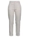 Dondup Woman Pants Light Grey Size 29 Viscose, Linen, Elastane