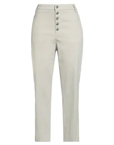 Dondup Woman Pants Light Grey Size 31 Cotton, Elastane
