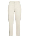 Dondup Woman Pants Light Grey Size 31 Cotton, Elastane In White