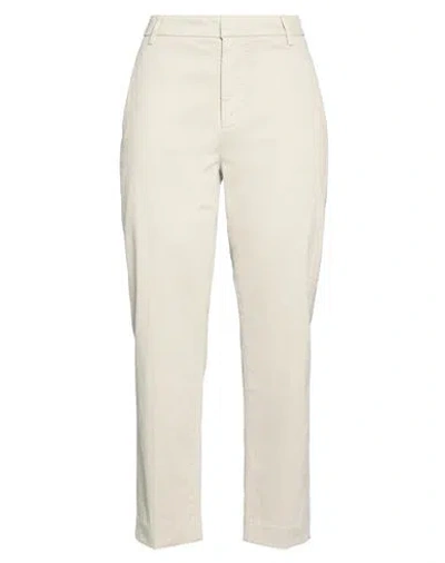 Dondup Woman Pants Light Grey Size 31 Cotton, Elastane In White