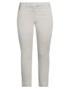 Dondup Woman Pants Light Grey Size 32 Cotton, Elastane In Gray