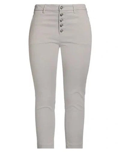 Dondup Woman Pants Light Grey Size 32 Cotton, Lyocell, Elastane In Gray