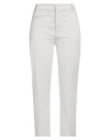 Dondup Woman Pants Light Grey Size 6 Cotton, Elastane In Grey