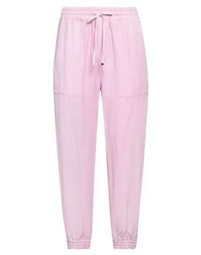 Dondup Woman Pants Mauve Size 28 Lyocell, Linen In Purple