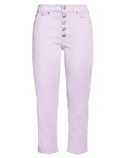 Dondup Woman Pants Lilac Size 25 Cotton, Elastomultiester, Elastane In Purple