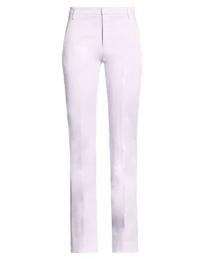 Dondup Woman Pants Lilac Size 26 Cotton, Elastane In Purple