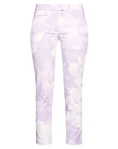 Dondup Woman Pants Lilac Size 27 Cotton, Elastane In Purple