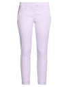 Dondup Woman Pants Lilac Size 27 Linen, Lyocell, Elastane In Purple