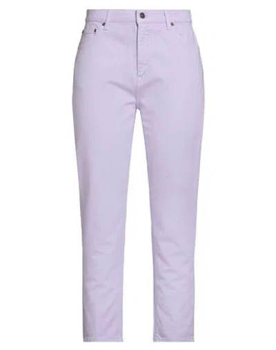 Dondup Woman Pants Lilac Size 29 Cotton In Purple