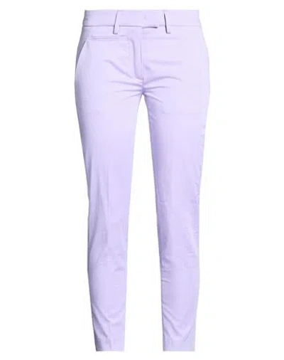 Dondup Woman Pants Lilac Size 29 Cotton, Silk, Elastane In Multi
