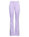 Dondup Woman Pants Lilac Size 6 Cotton, Silk, Elastane In Purple