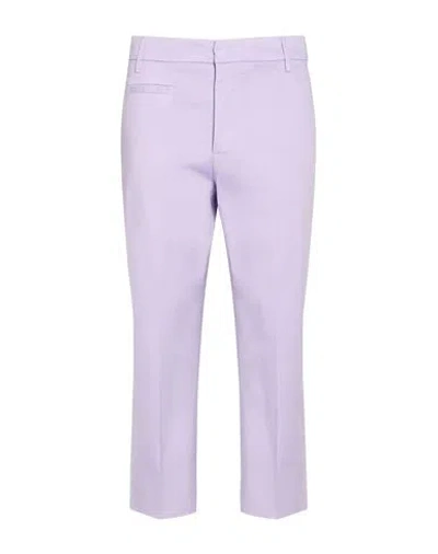 Dondup Woman Pants Lilac Size 8 Cotton, Elastane In Purple