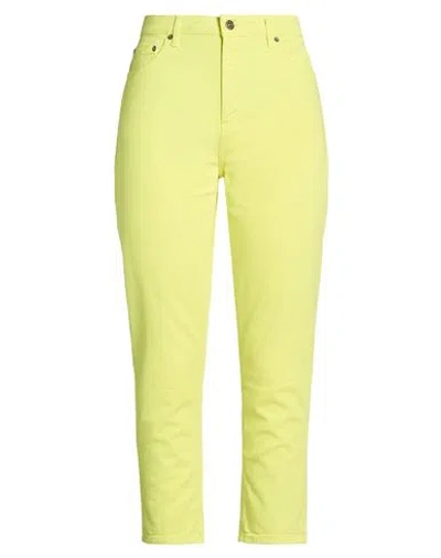 Dondup Woman Pants Lime Green Size 27 Cotton