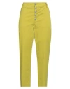Dondup Woman Pants Lime Green Size 30 Cotton, Elastane In Green