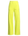 Dondup Woman Pants Lime Green Size L Cotton, Polyester
