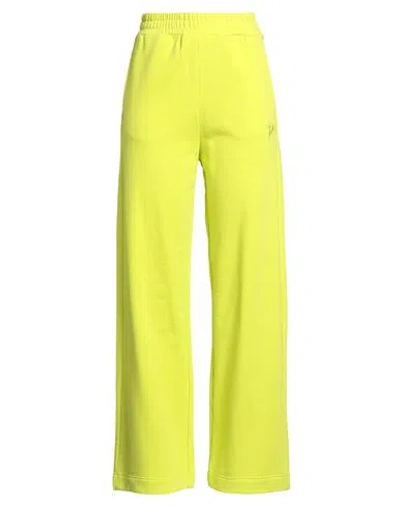 Dondup Woman Pants Lime Green Size L Cotton, Polyester
