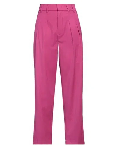 Dondup Woman Pants Magenta Size 6 Virgin Wool, Elastane