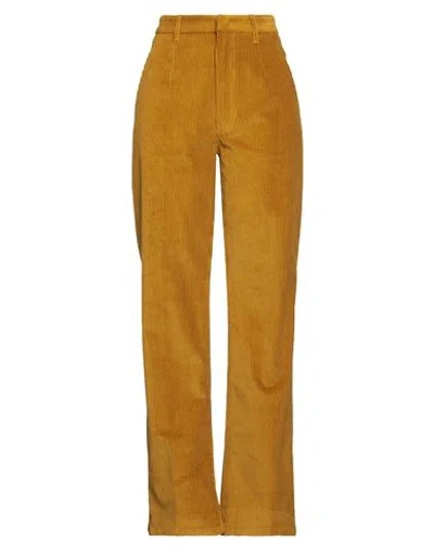 Dondup Woman Pants Marigold Size 29 Cotton, Elastane In Yellow