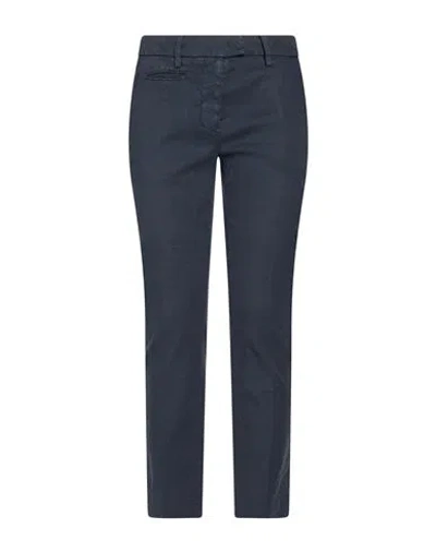Dondup Woman Pants Midnight Blue Size 25 Linen, Lyocell, Elastane