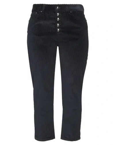 DONDUP DONDUP WOMAN PANTS MIDNIGHT BLUE SIZE 30 COTTON, ELASTANE