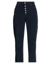 Dondup Woman Pants Midnight Blue Size 30 Cotton, Lyocell, Elastane