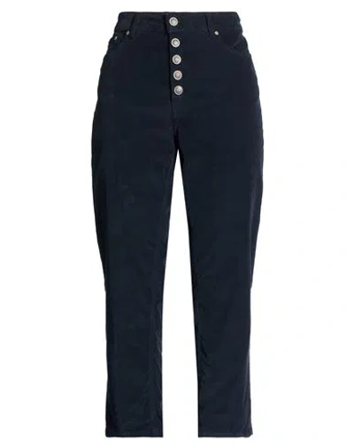 Dondup Woman Pants Midnight Blue Size 30 Cotton, Lyocell, Elastane