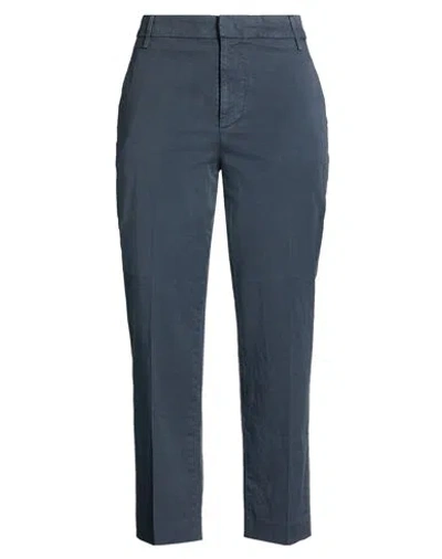 Dondup Woman Pants Midnight Blue Size 32 Cotton, Elastane