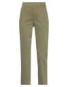 Dondup Woman Pants Military Green Size 24 Cotton, Elastane