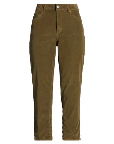 Dondup Woman Pants Military Green Size 24 Cotton, Lyocell, Elastane