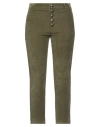 Dondup Woman Pants Military Green Size 24 Cotton, Lyocell, Elastane