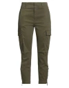 Dondup Woman Pants Military Green Size 25 Organic Cotton, Recycled Elastane In Green