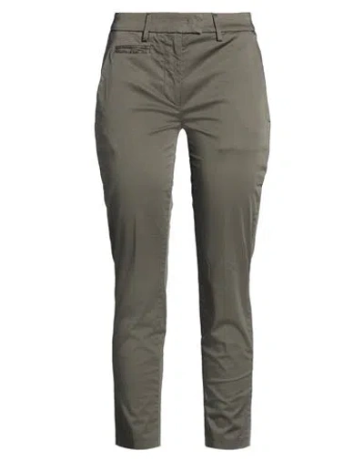 Dondup Woman Pants Military Green Size 26 Cotton, Elastane