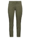 Dondup Woman Pants Military Green Size 25 Cotton, Elastane