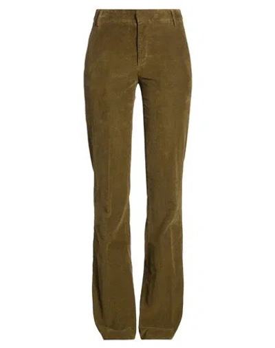 Dondup Woman Pants Military Green Size 27 Cotton, Lyocell, Elastane