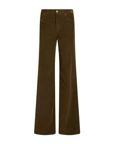 Dondup Woman Pants Military Green Size 27 Cotton, Lyocell, Elastane
