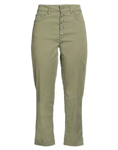 Dondup Woman Pants Military Green Size 27 Lyocell, Cotton, Elastane