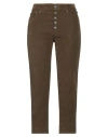 Dondup Woman Pants Military Green Size 29 Cotton, Lyocell, Elastane In Brown
