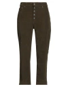 Dondup Woman Pants Military Green Size 31 Cotton, Lyocell, Elastane