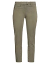 Dondup Woman Pants Military Green Size 31 Cotton, Lyocell, Elastane