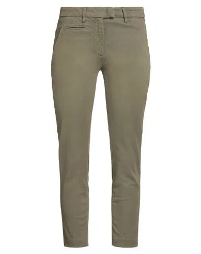 Dondup Woman Pants Military Green Size 31 Cotton, Lyocell, Elastane