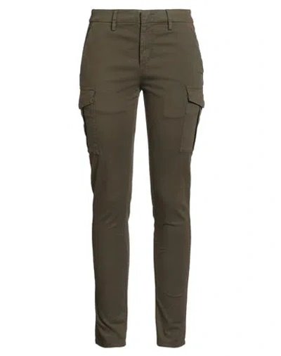 Dondup Woman Pants Military Green Size 32 Cotton, Elastane