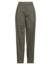 Dondup Woman Pants Military Green Size 4 Cotton, Lyocell, Elastane In Green