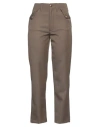 Dondup Woman Pants Military Green Size 6 Polyester, Virgin Wool