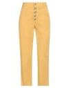 Dondup Woman Pants Mustard Size 25 Cotton, Elastane In Yellow