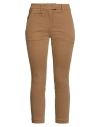 Dondup Woman Pants Camel Size 32 Cotton, Polyester, Elastane In Brown